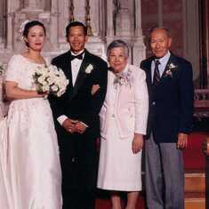 1997 May 31: Masanna and Paul's wedding with Owen and Marjorie Loui