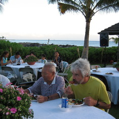 2006 Aug 12:   Owen Loui and Steve Spielman enjoying a gourmet Ko Olina picnic