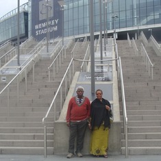 Dad and Mum at Wembley stadium