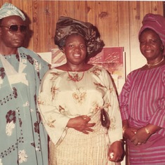 Mrs Yinka Olayinka with Prof and Mrs Oyediran