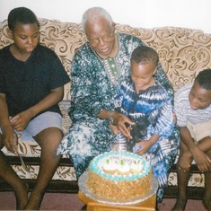 Celebrating Dad's birthday with his grandsons 