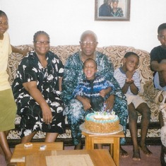 Dad with Mum, Aunty Yomi, Ayo, Tolu and Rotimi - Ibadan Nigeria