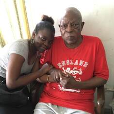 Tomisin Adepoju with Big Granddad 
August 2018