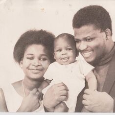 Daddy and mummy with Martin Adeyemi Adu