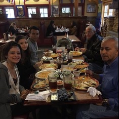 Dad at the end of the table.  He wanted to go out for Mexican Food.  4/25/2015