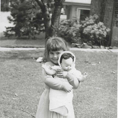 Pam w/doll at 5 yrs (1965)