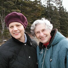 Pam and Ellen, January 2006. Brooklin, Maine 