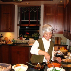 She loved to cook up a good meal for friends and family (Northumberland St. home ca. 2004)