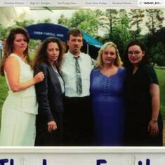 The whole crew. left to right: Pam, Jeanie Love Lynch, David Love, Tina Love Nantz and Elizabeth Love Fisher