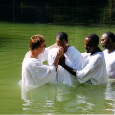 Pastor baptized in river jordan