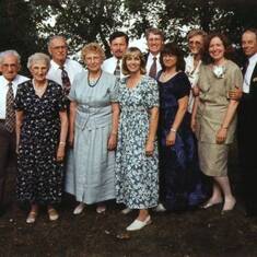 1998 Niki's wedding, Grayslake, IL, Vernon and Mildred Vogt, Walter and Rosalie Schlichting, Sid and Chris, John, Carolyn Harms, Mom, Linda and Jerry Kinney