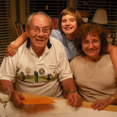 Birthday Celebration with GG, GDaddy and Abby in 2009