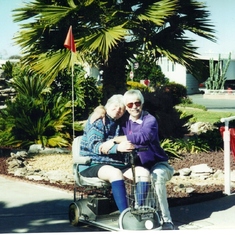 Pat and Mike at her mobile home Oceanside