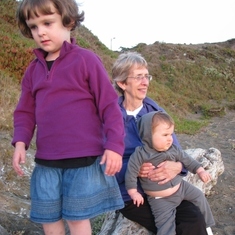 Pat with Grandchildren