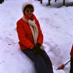 Pat Clearing Snow Winter 78 MA