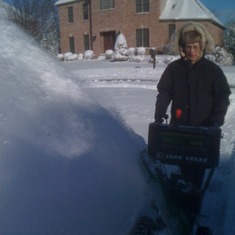 Pat with Snow Blower 2/2011 Wexford