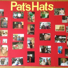Pat's Hats Demo board from the Celebration of LIfe Event 3/30/19