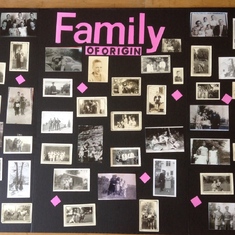 Family Photos Board from Celebration of Life 3/30/19