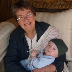 Pat with her grandson Connor in 2012