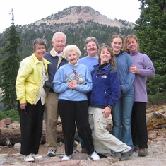 Pat and family at Lassen National Park, 2005