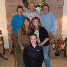 Front row: Marissa (granddaughter); Middle row: Gretchen and Maureen; Back row: Pat, Bill, and Bonnie