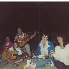 Singing on the beach, 1981