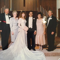 1989: Son Brian Fabiano's wedding to Jennifer; Jennifer's parents and Brian's Mom and father, Robert Fabiano