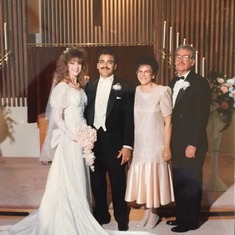 1989: Son Brian Fabiano and wife Jennifer with Mom and Robert Fabiano