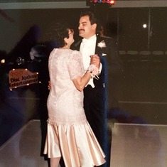 1989: Son Brian Fabiano dancing with Mom at his wedding to Jennifer.