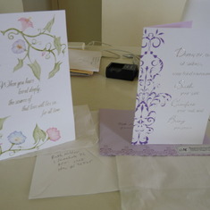 Left card from Ruth Nobler.   Right card from Donna McDonnell.