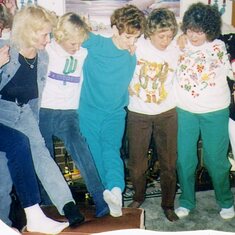 Sister Dinner 1995 - Earleen was teaching us a dance! (D)