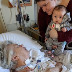 Patricia with her youngest grandson, Declan, and daughter, Nadine.