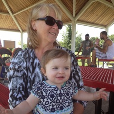 Patricia with her oldest granddaughter, Claire.