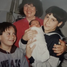 Patricia with her nephews, Tim and Nathan, and her son Lukas