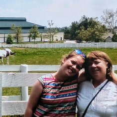 Julie and Mom at the KY Horse Farm