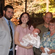Pat, Randy, Kym and Anth at Claire's Baptism
