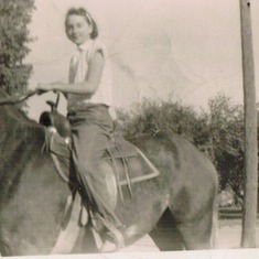 On the back of the photo it says "Pat's Last Horse"