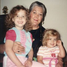 with granddaughters Taylor & Rachel 1989