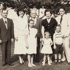 with family in Weeksville, NC 1949
