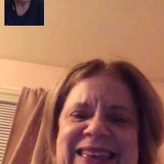 Mom and Harriette on video chat