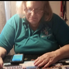 Mom Playing a puzzle