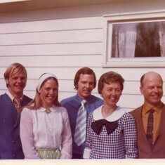 With family, circa 1970
