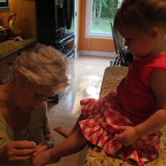 Great Nanny painting Makenzie's nails.  Keeping with tradition.