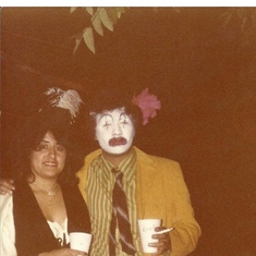 Years back.. roughly 1980 or 81 sweetie & I at a Halloween party.