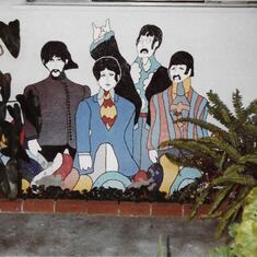 Sgt. Pepper's Lonely Hearts Club Band. this is one of 8 photos of paintings Patty did on her house in LaCanada, LA County. Alas, they are long gone. But I loved them. They were fun.