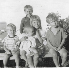 Left to Right: Matt, Andy, Katy, Alice, Pat; Summer 1962