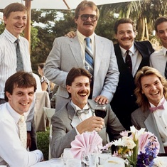 Pat at my wedding 1988 also Bill Batts Craig Colley, Jeff Smith, Kelly McManus,Ted Selogie