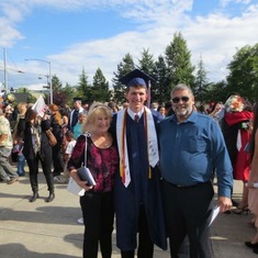 At grandson Matthew's high school graduation.