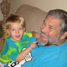Great Grandson Connor lovin' Grandpas beard
