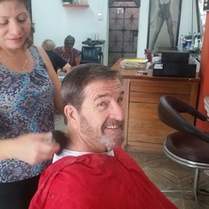Five dollar haircut in Merida, Mexico